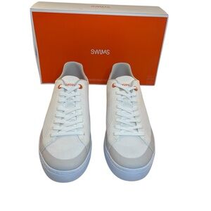 SWIMS Men's Breeze Tennis Knit sneakers in white Size 13